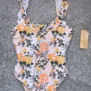 One piece ruffle bathing suit